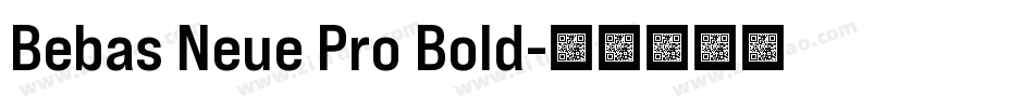Bebas Neue Pro Bold字体转换